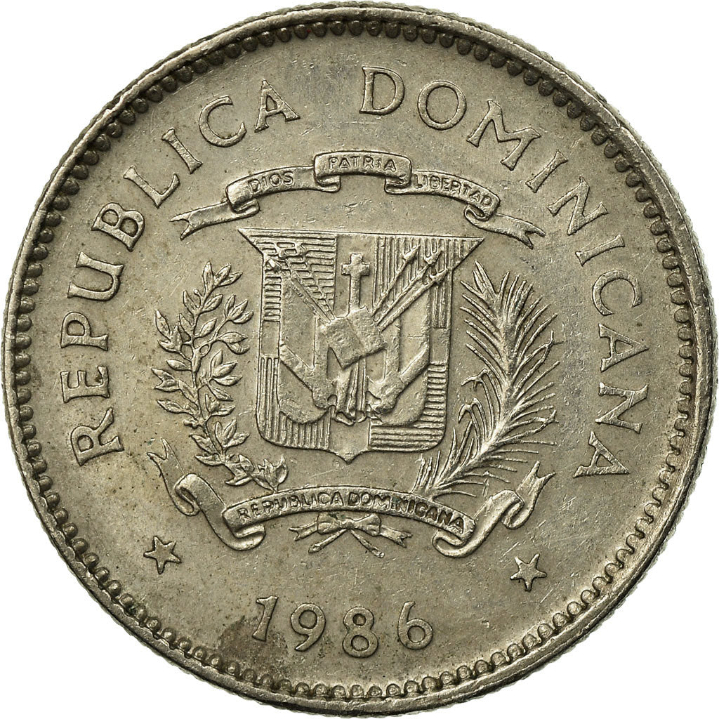 Coin, Dominican Republic, 10 Centavos, 1986, Dominican Republic Mint, VF(30-35)