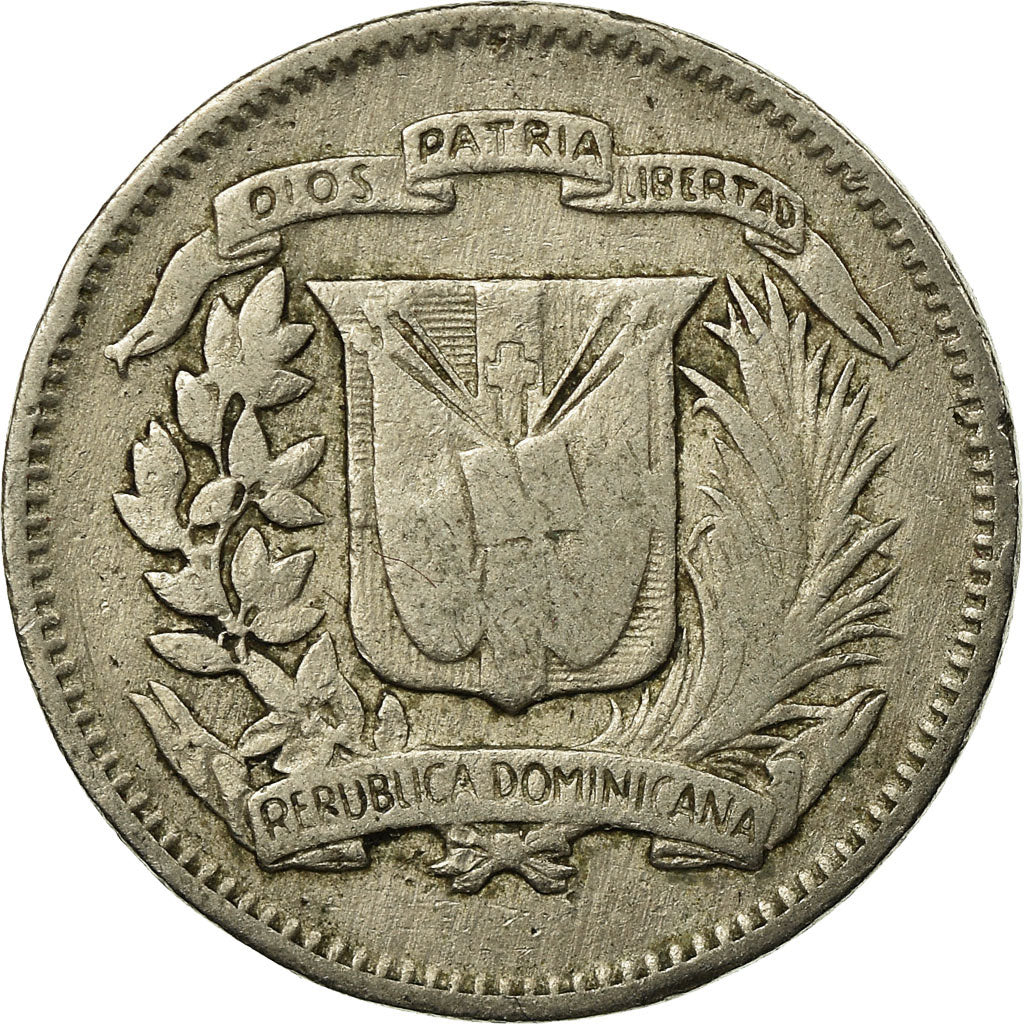 Moneta, Repubblica domenicana, 10 Centavos, 1967, MB+, Rame-nichel, KM:19a