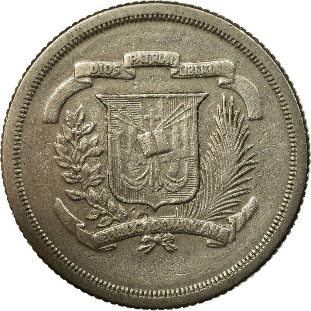 Coin, Dominican Republic, 25 Centavos, 1981, VF(30-35), Copper-nickel, KM:51