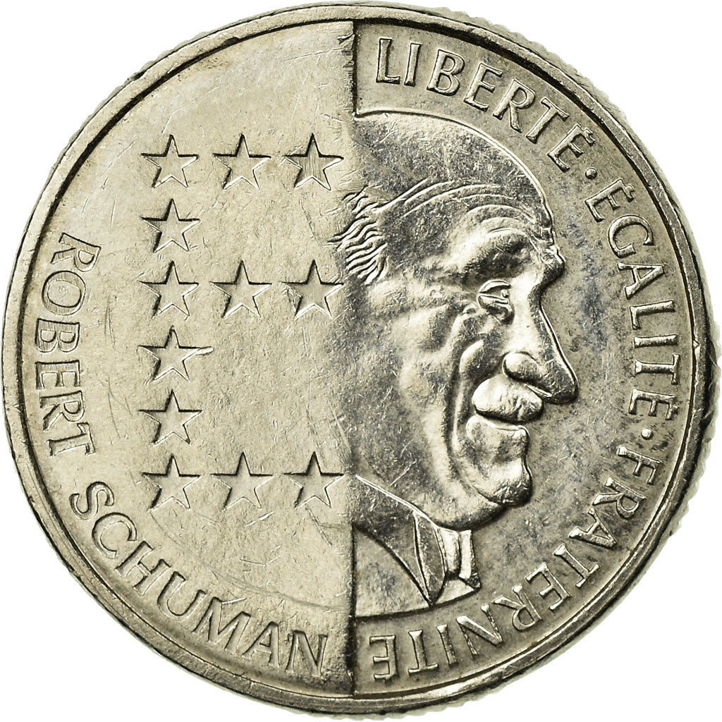Moneda, Francia, Schumann, 10 Francs, 1986, Paris, BC+, Níquel, KM:958