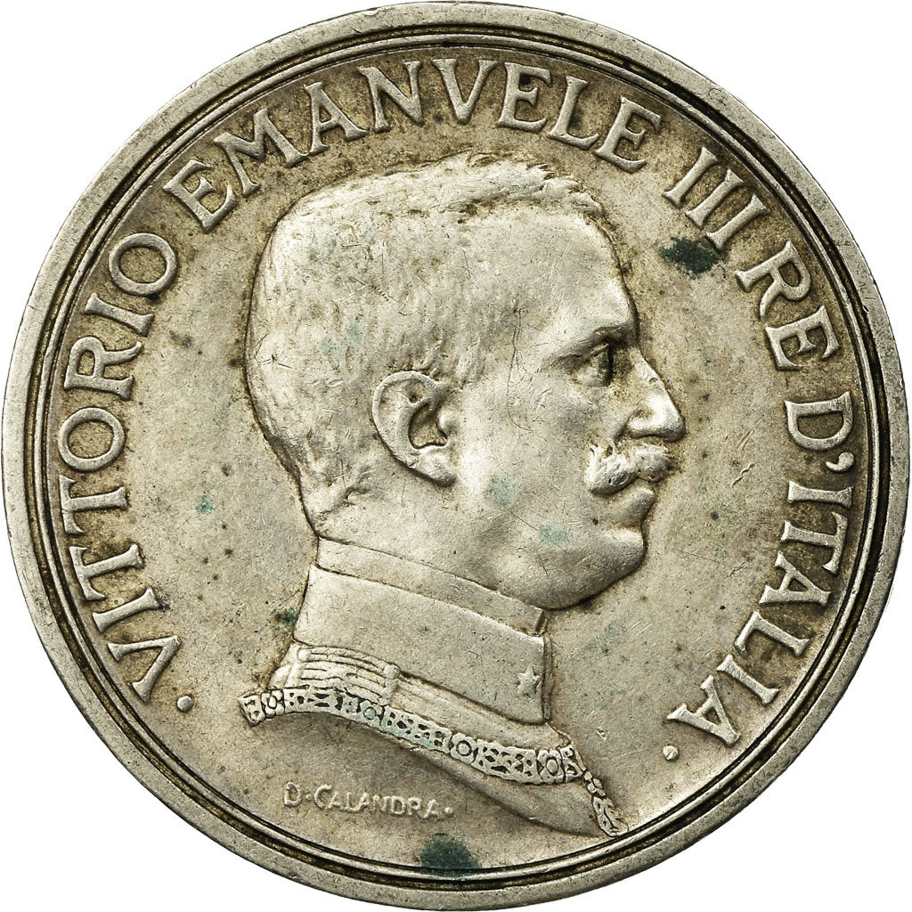 Coin, Italy, Vittorio Emanuele III, 2 Lire, 1916, Rome, EF(40-45), Silver, KM:55