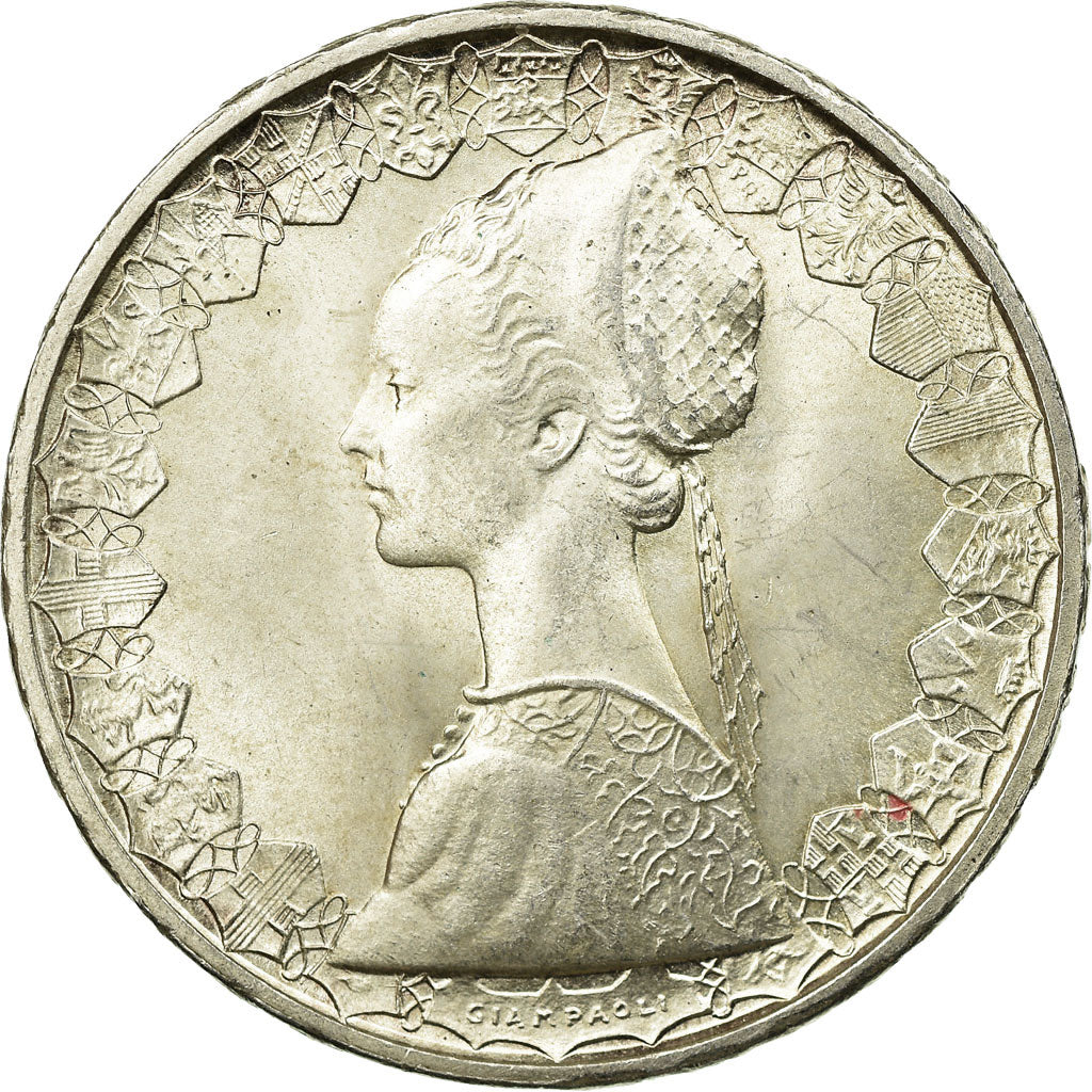Coin, Italy, 500 Lire, 1966, Rome, EF(40-45), Silver, KM:98
