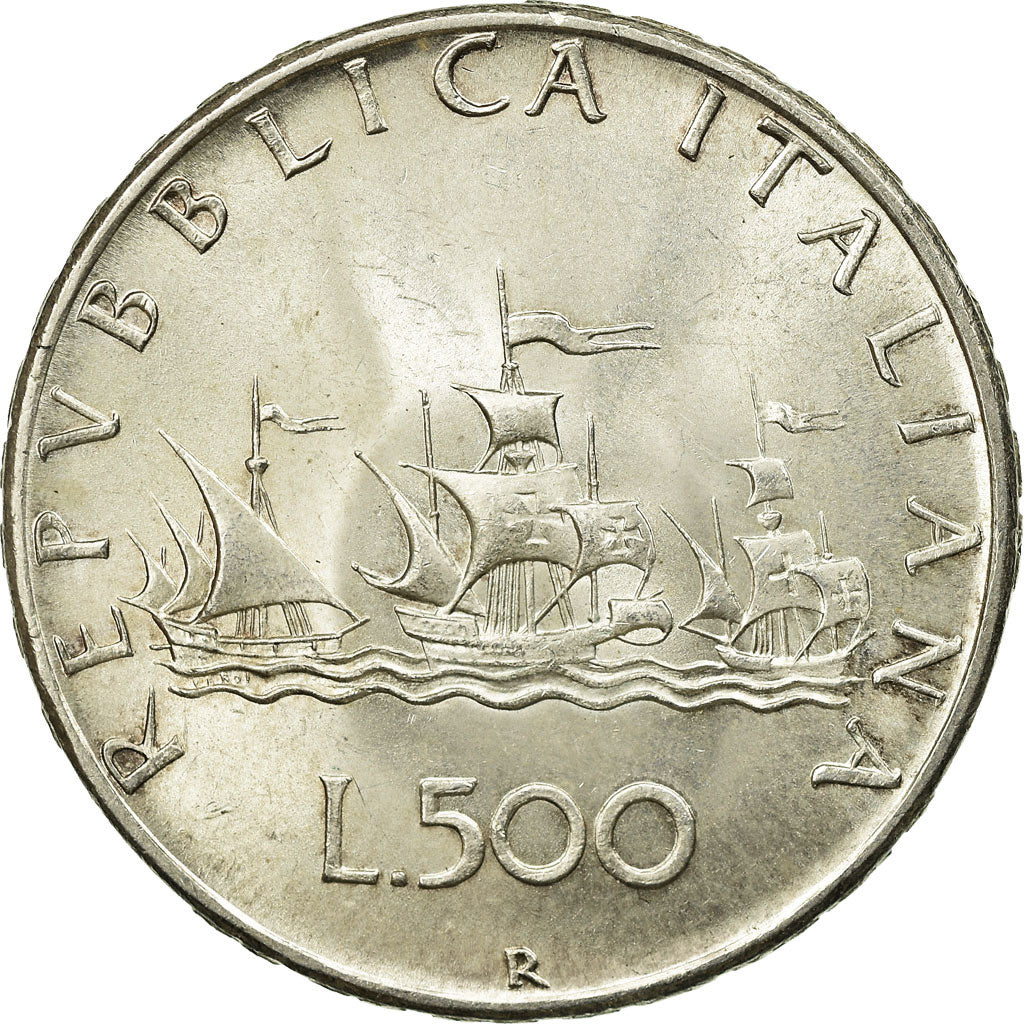Coin, Italy, 500 Lire, 1966, Rome, EF(40-45), Silver, KM:98