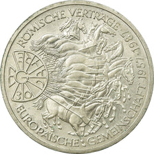 Moneta, Niemcy - RFN, 10 Mark, 1987, Karlsruhe, Germany, AU(55-58), Srebro