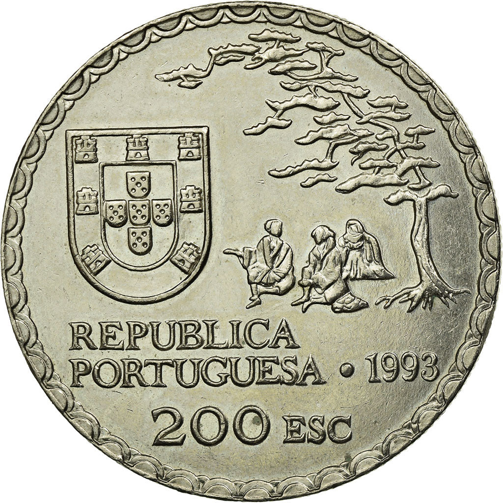 Coin, Portugal, 200 Escudos, 1993, AU(55-58), Copper-nickel, KM:668
