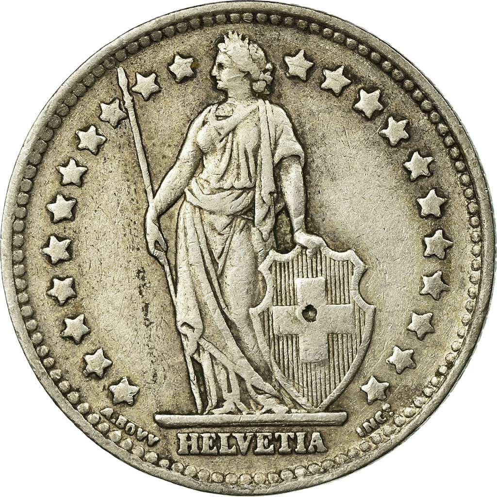 Coin, Switzerland, Franc, 1945, Bern, EF(40-45), Silver, KM:24