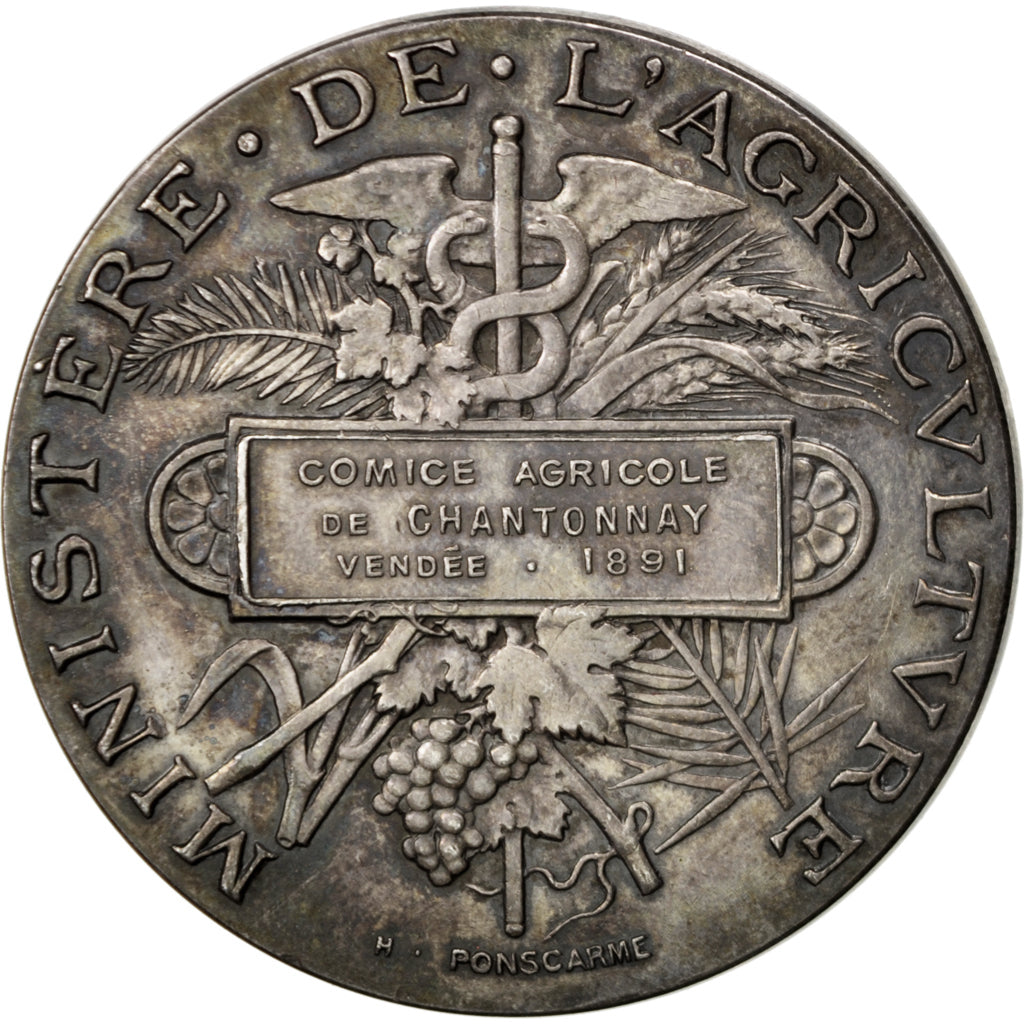 FRANCE, Business & industry, French Third Republic, Medal, AU(50-53), Silver,...