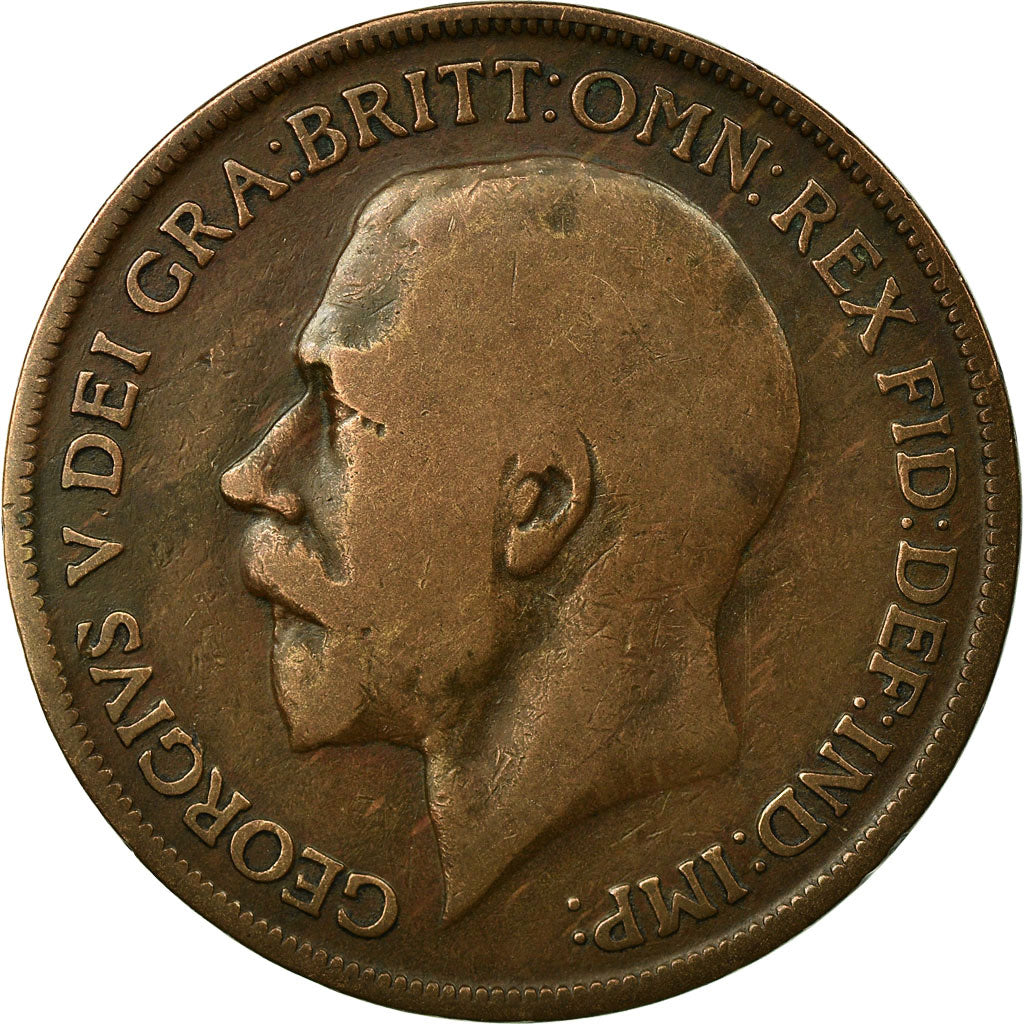 Coin, Great Britain, George V, Penny, 1917, VG(8-10), Bronze, KM:810