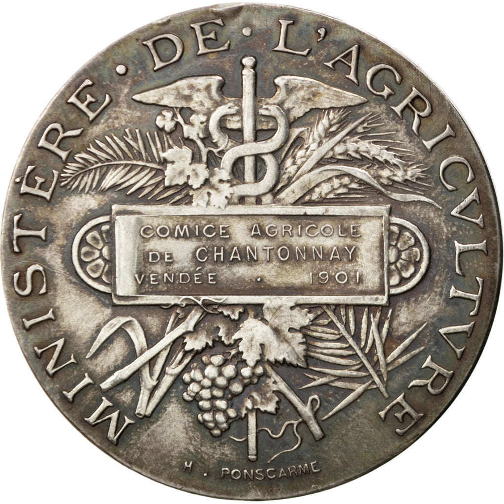 FRANCE, Business & industry, French Third Republic, Medal, AU(50-53), Silver,...