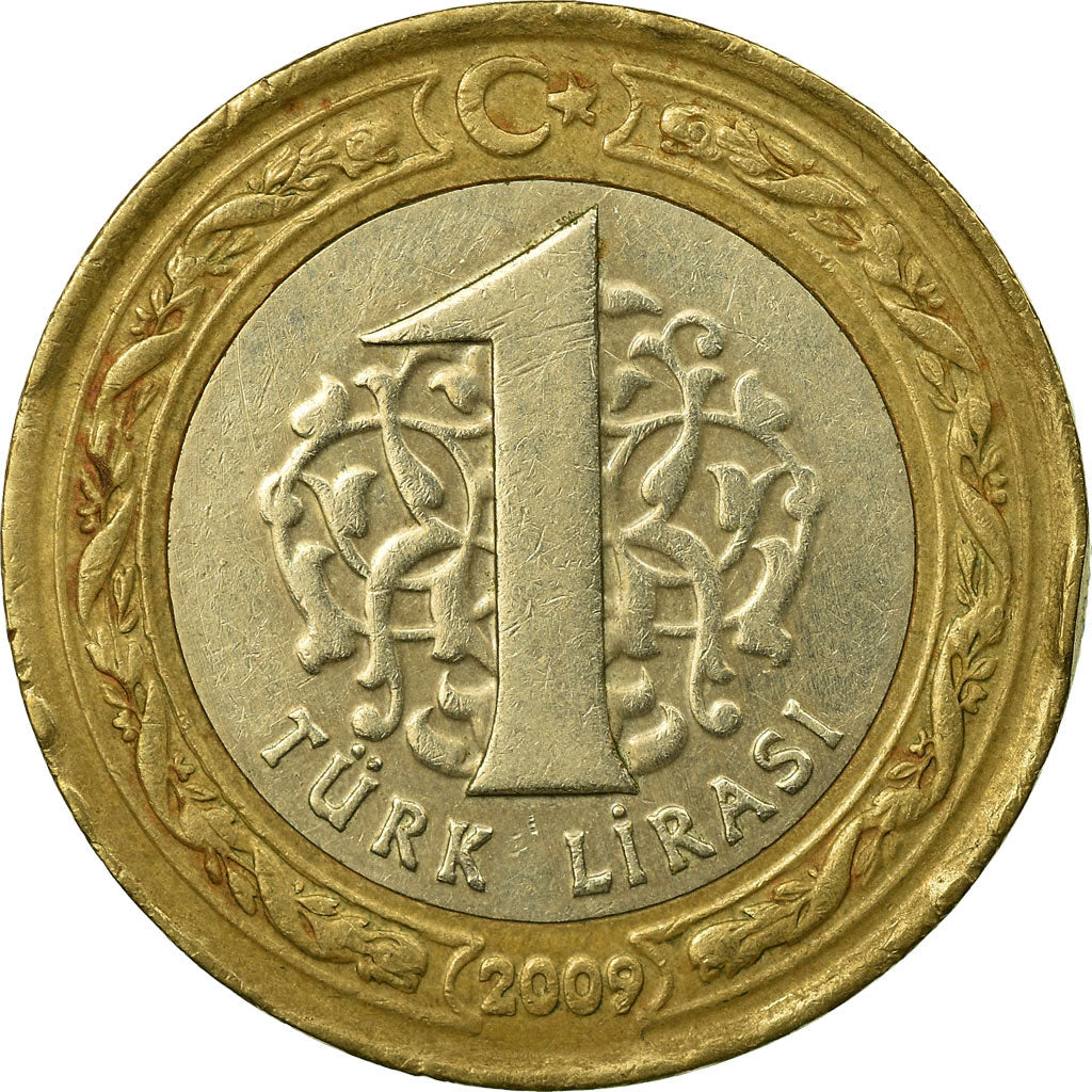 Monnaie, Turquie, Lira, 2009, TTB, Bi-Metallic, KM:1244
