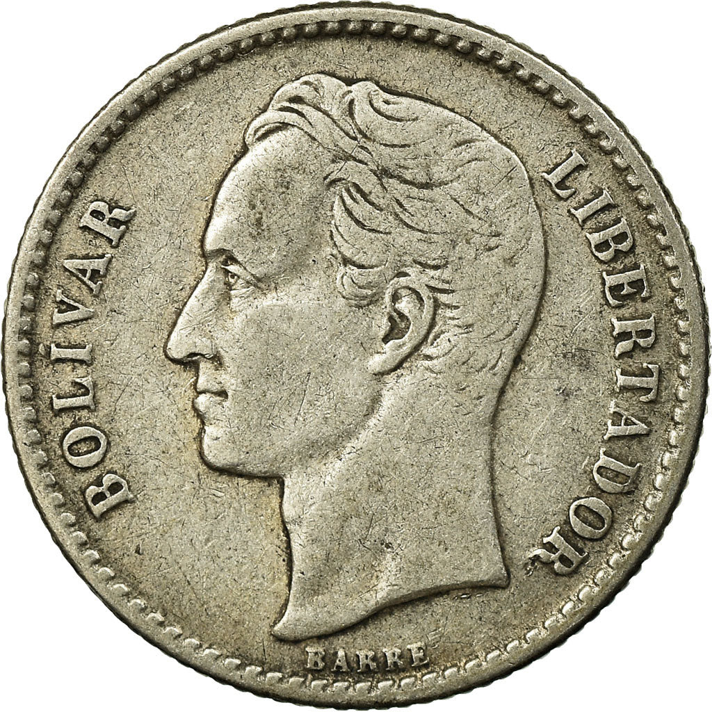 Coin, Venezuela, 50 Centimos, 1954, Philadelphia, EF(40-45), Silver, KM:36