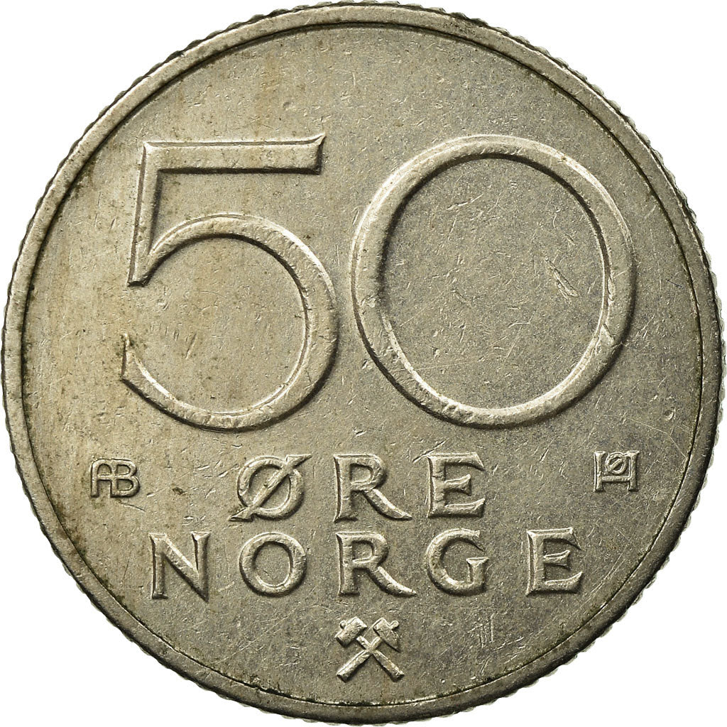 Coin, Norway, Olav V, 50 Öre, 1978, VF(20-25), Copper-nickel, KM:418
