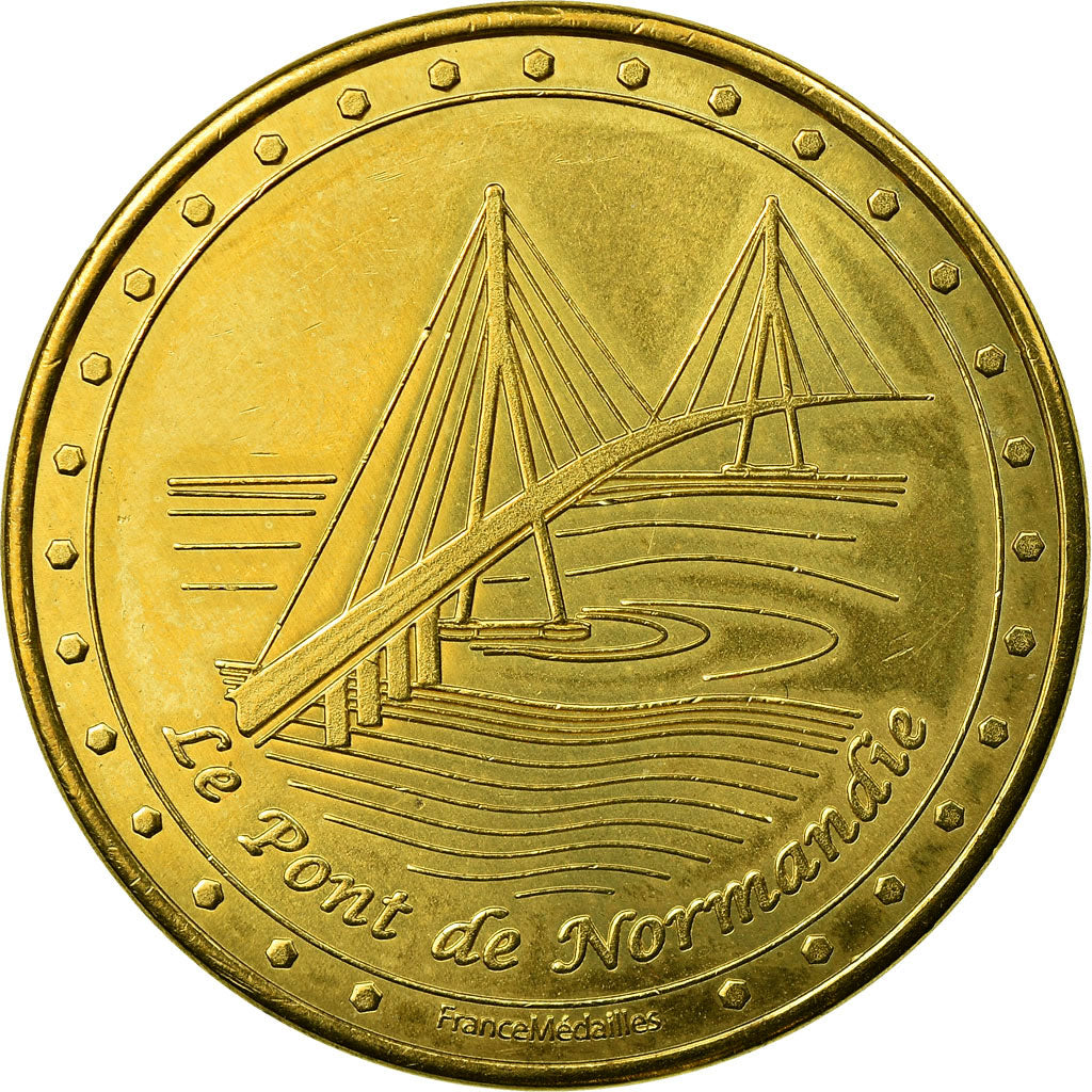 França, Token, Token turístico, Honfleur - Le pont de Normandie, France