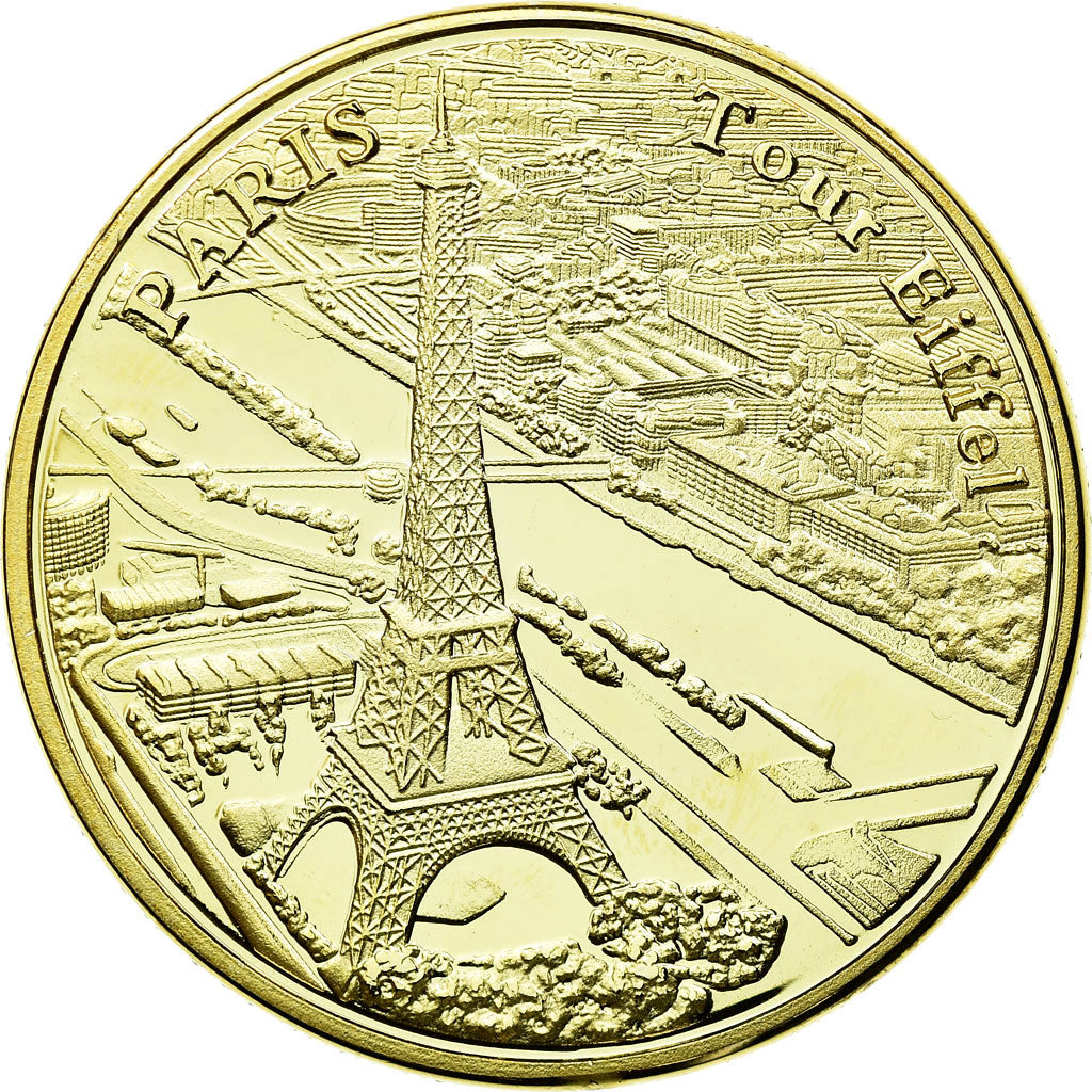 Francja, Token, Żeton turystyczny, Paris - La Tour Eiffel et la Seine, Undated