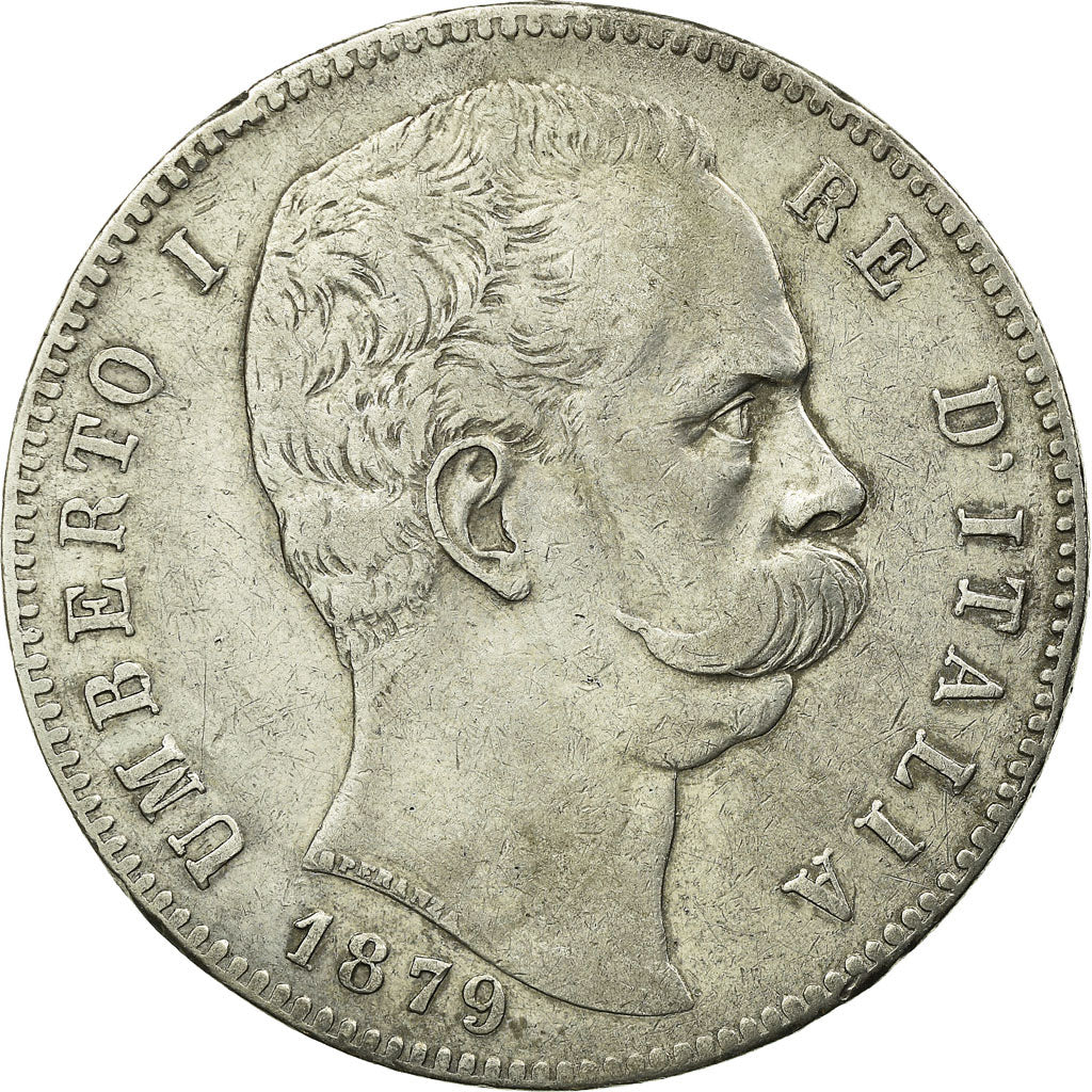 Moneta, Italia, Umberto I, 5 Lire, 1879, Rome, BB, Argento, KM:20