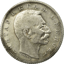 Coin, Serbia, Peter I, Dinar, 1915, EF(40-45), Silver, KM:25.1