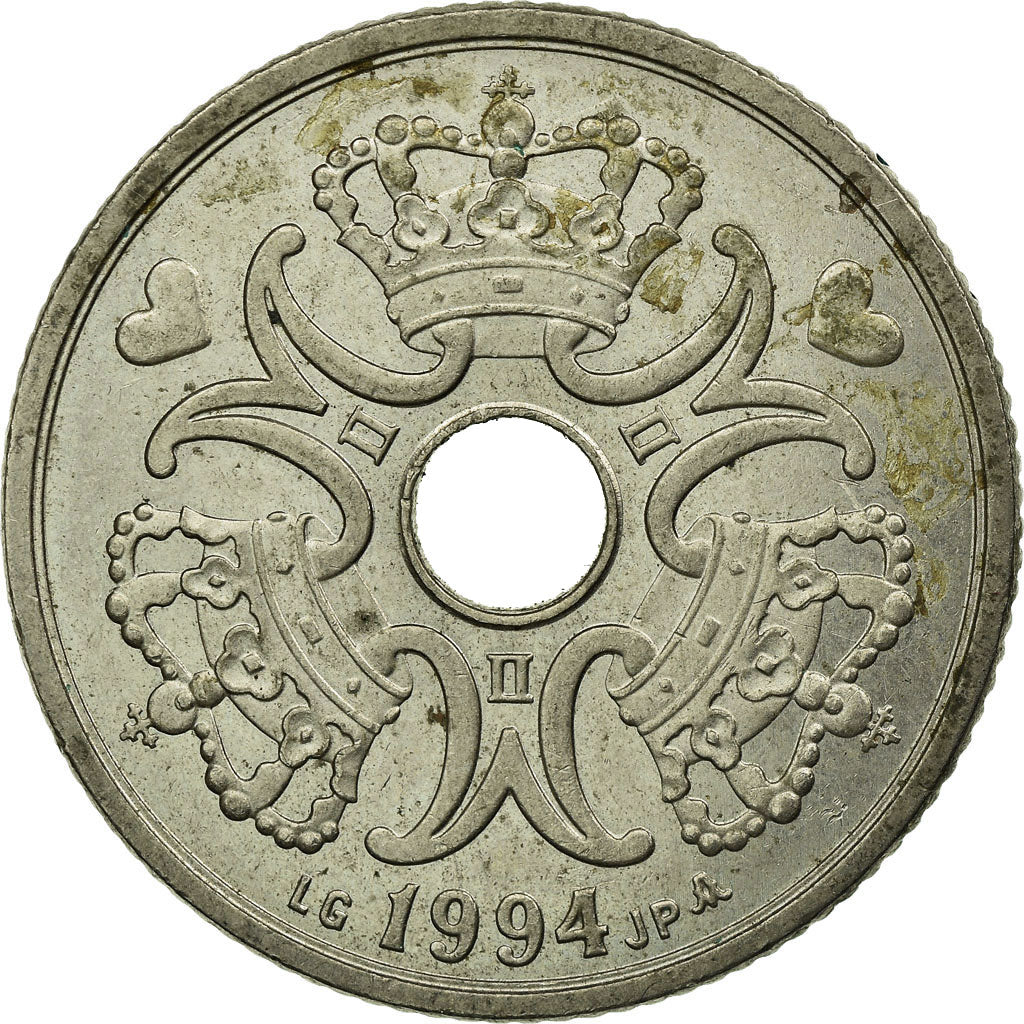 Coin, Denmark, Margrethe II, 5 Kroner, 1994, Copenhagen, VF(30-35)