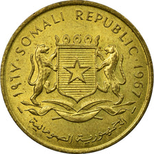 Coin, Somalia, 10 Centesimi, 1967, EF(40-45), Brass, KM:7
