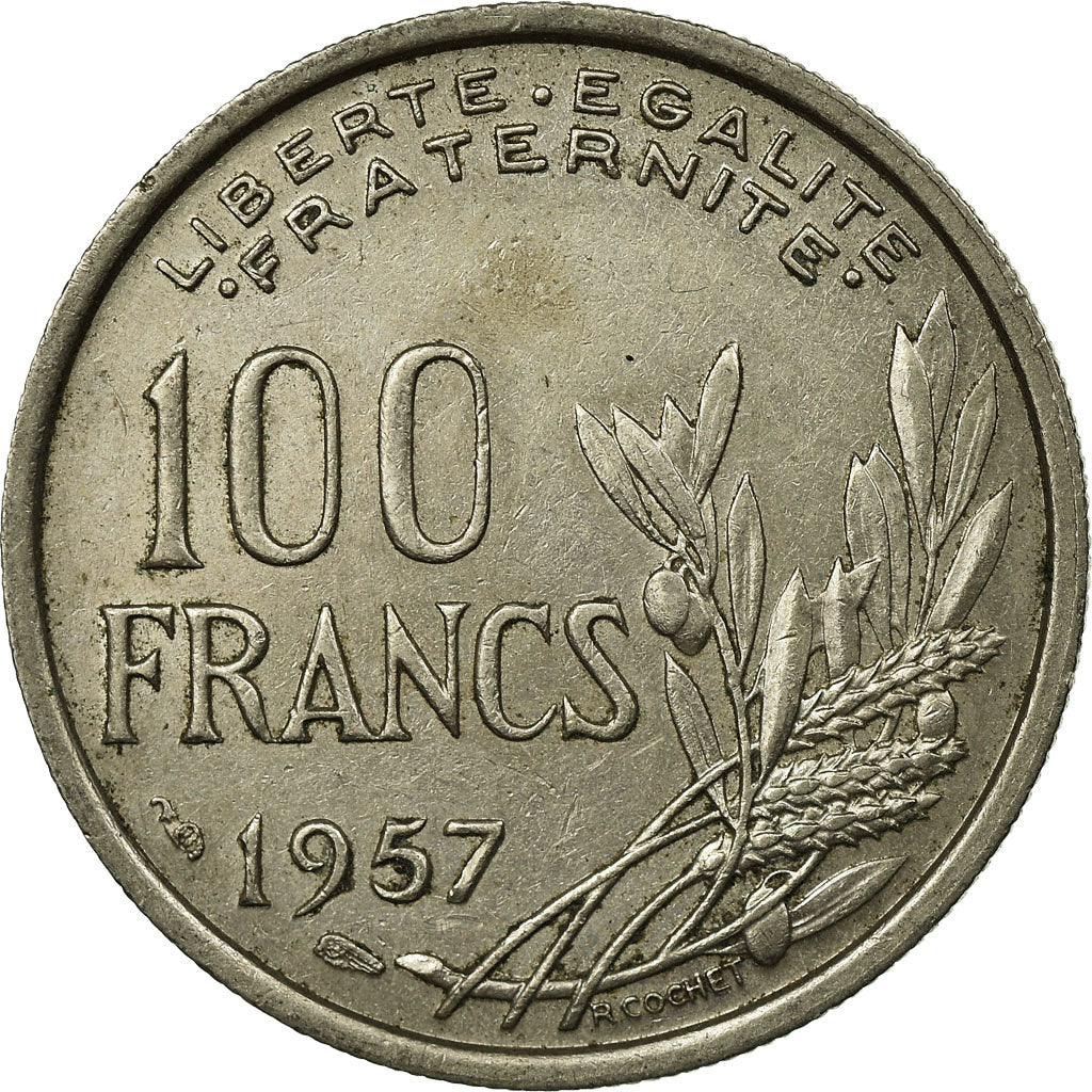 Monnaie, France, Cochet, 100 Francs, 1957, TTB, Copper-nickel, Gadoury:897