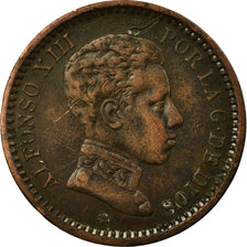 Moneda, España, Alfonso XIII, 2 Centimos, 1904, Madrid, BC+, Cobre, KM:722