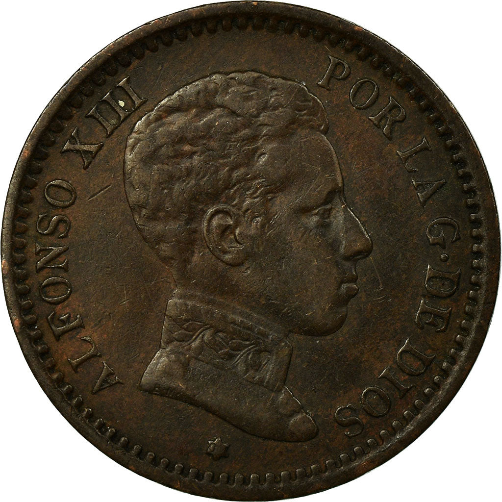 Coin, Spain, Alfonso XIII, 2 Centimos, 1904, Madrid, VF(30-35), Copper, KM:722