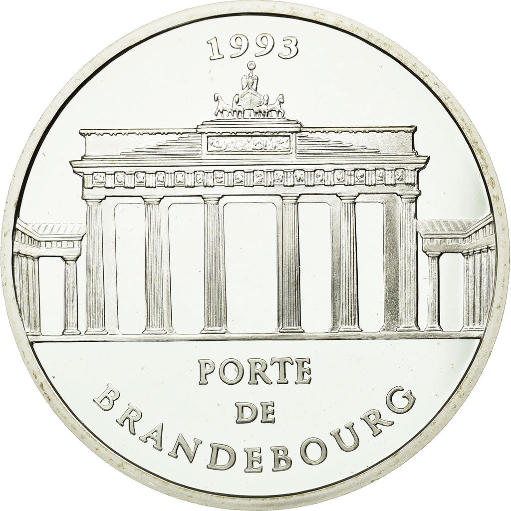 Moneta, Francja, 100 Francs-15 Ecus, 1993, MS(65-70), Srebro, KM:1032