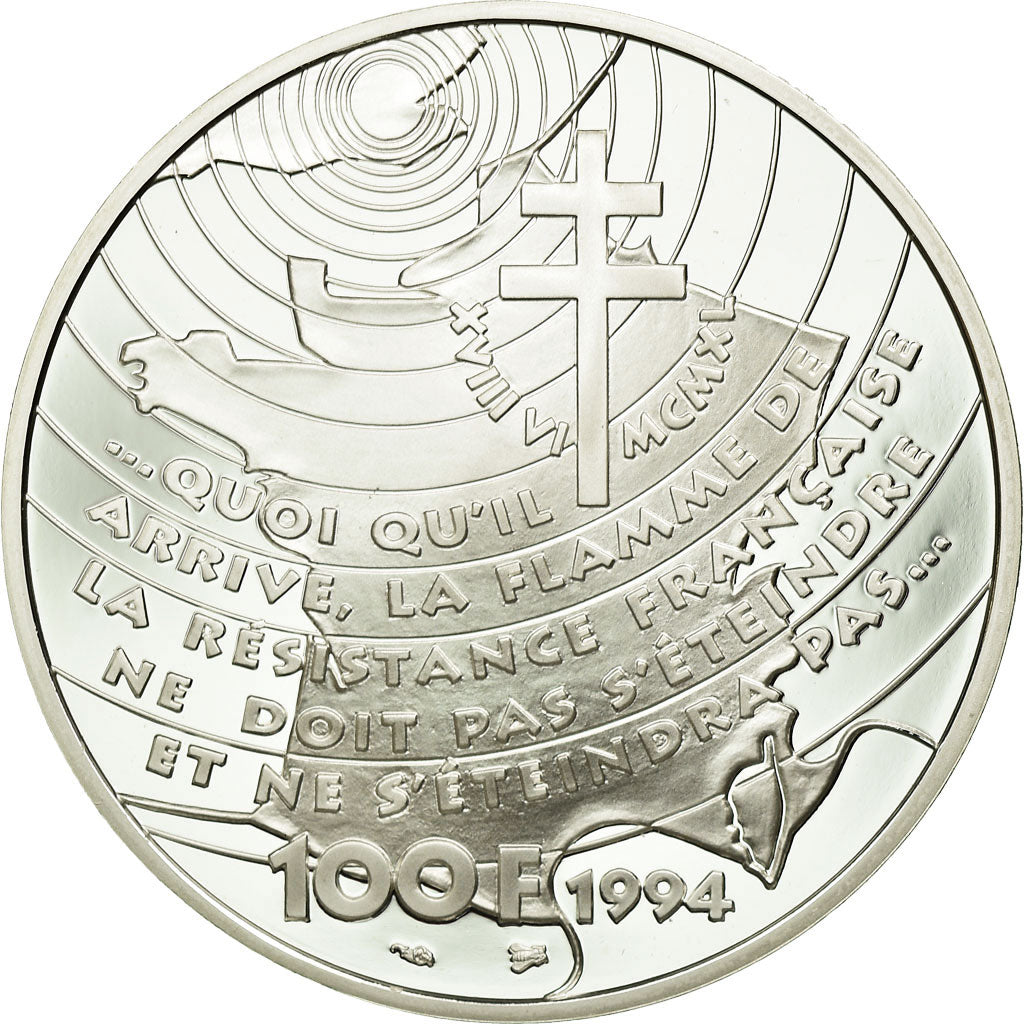 Monnaie, France, 100 Francs, 1994, FDC, Argent, Gadoury:C71, KM:1038