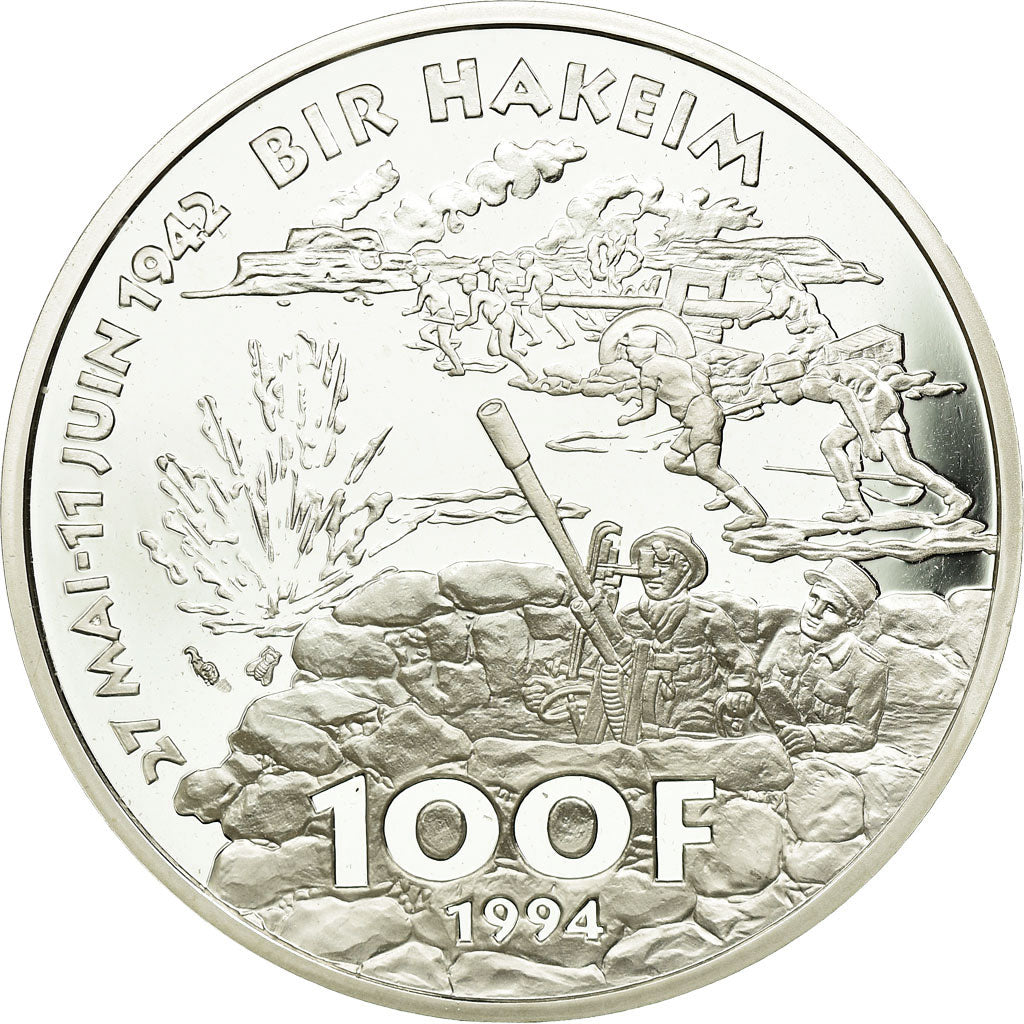 Moeda, França, 100 Francs, 1994, MS(65-70), Prata, KM:1040, Gadoury:C75