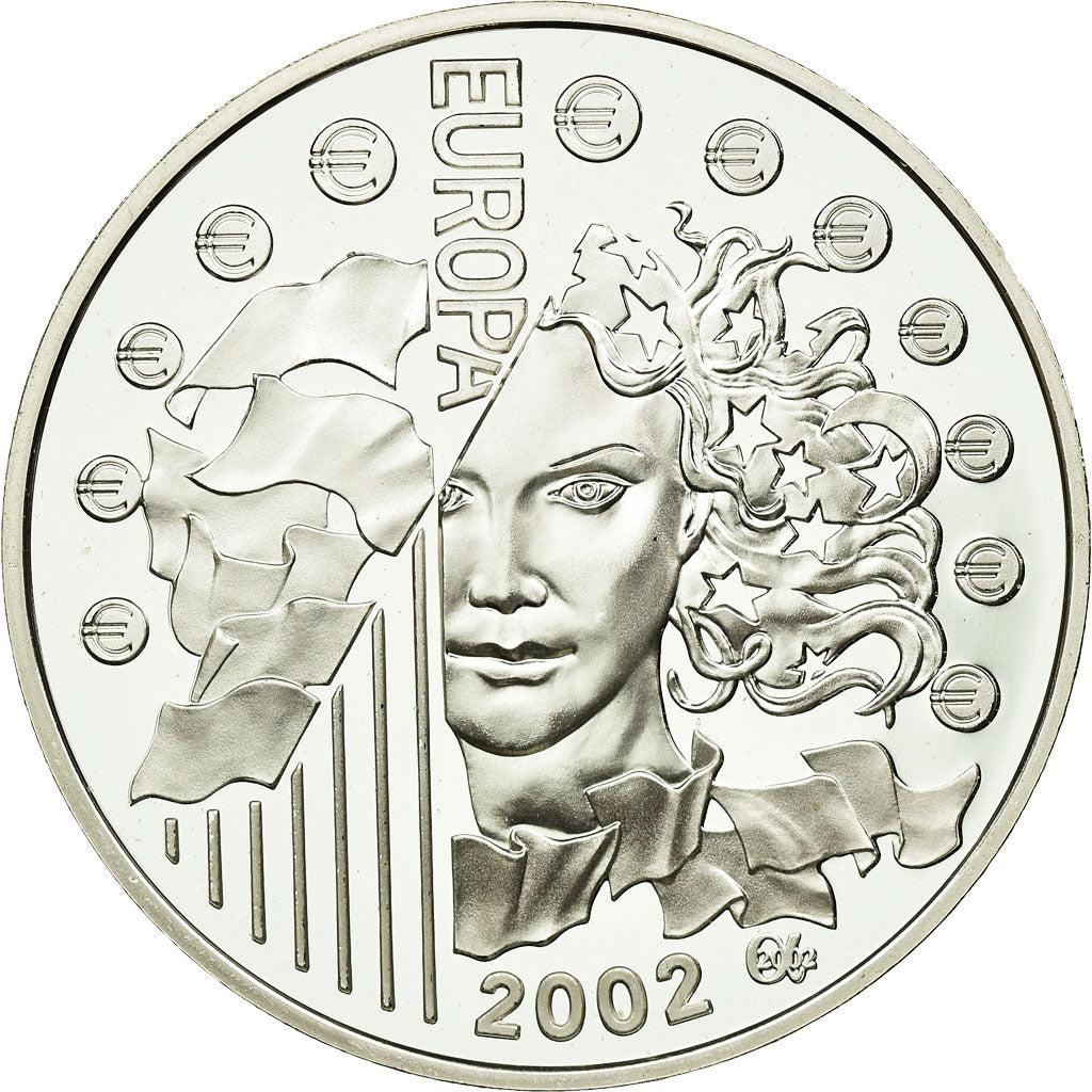 France, 1-1/2 Euro, 2002, MS(65-70), Silver, Gadoury:EU11, KM:1301