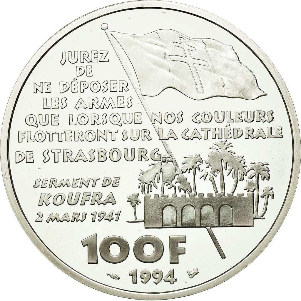 Münze, Frankreich, 100 Francs, 1994, STGL, Silber, KM:1039, Gadoury:C73