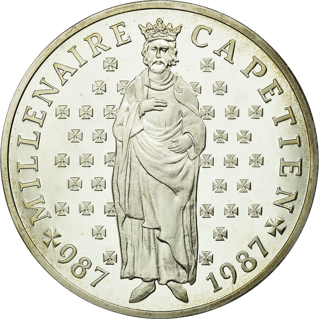 Moneta, Francja, 10 Francs, 1987, Paris, MS(65-70), Srebro, KM:961a, Gadoury:820