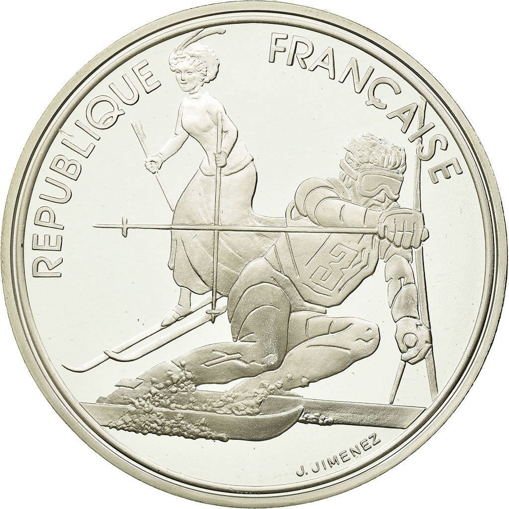 Münze, Frankreich, 100 Francs, 1990, STGL, Silber, KM:984, Gadoury:C13