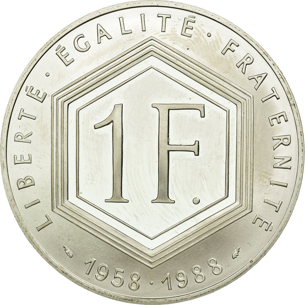 Monnaie, France, Charles de Gaulle, Franc, 1988, FDC, Argent, Gadoury:476