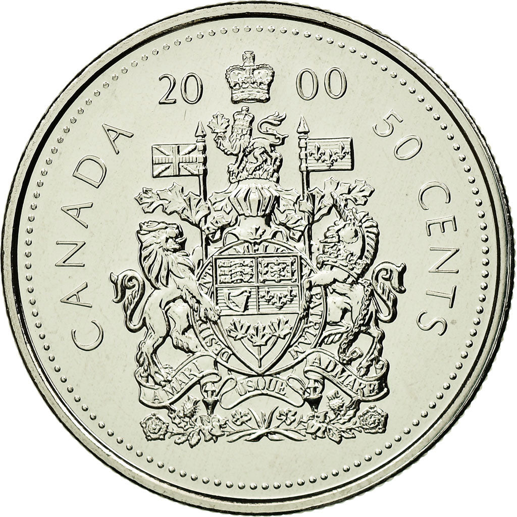Coin, Canada, Elizabeth II, 50 Cents, 2000, Royal Canadian Mint, Ottawa, MS(63)