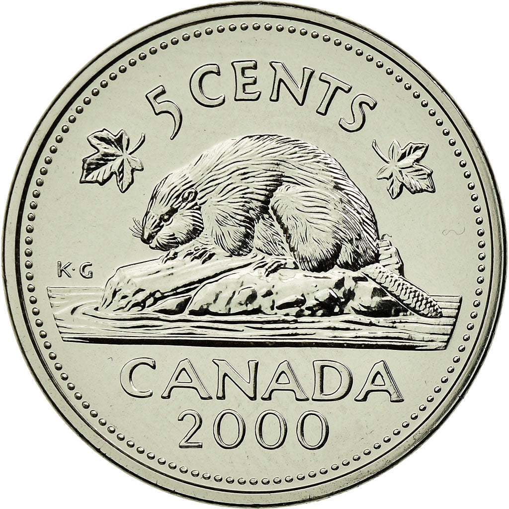 Coin, Canada, Elizabeth II, 5 Cents, 2000, Royal Canadian Mint, Ottawa, MS(63)