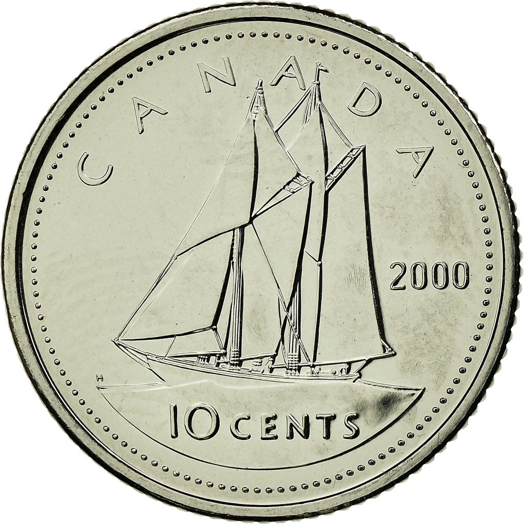 Coin, Canada, Elizabeth II, 10 Cents, 2000, Royal Canadian Mint, Ottawa, MS(63)