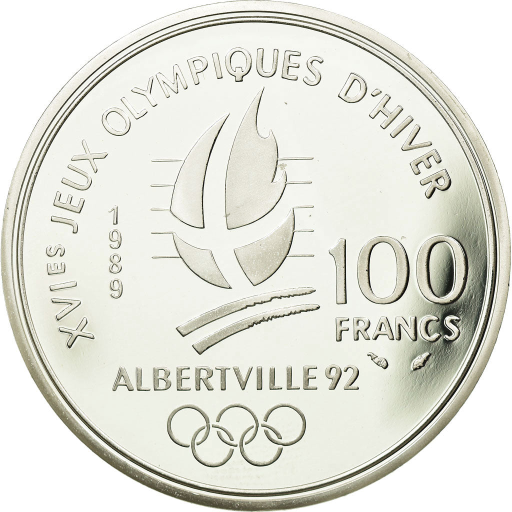 Moeda, França, 100 Francs, 1989, MS(65-70), Prata, KM:971, Gadoury:C1