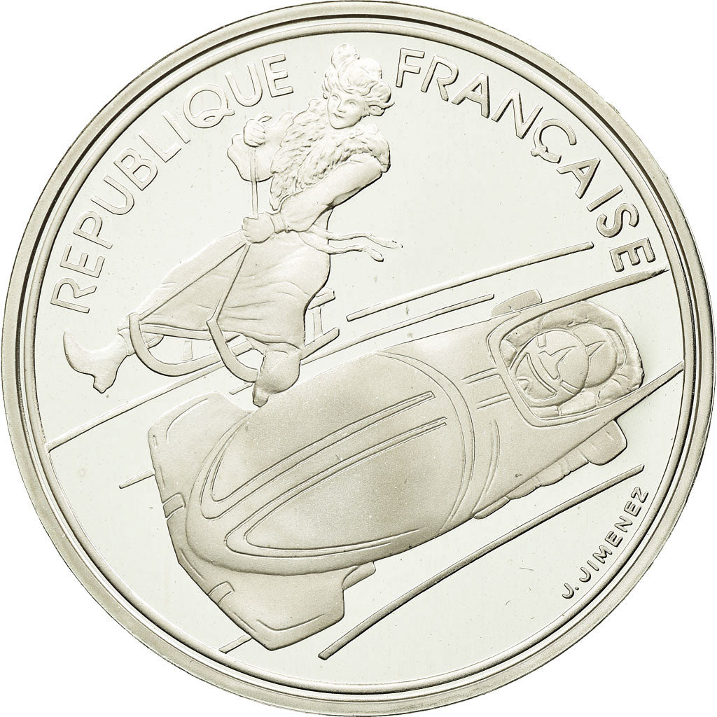 Moeda, França, 100 Francs, 1990, MS(65-70), Prata, KM:981, Gadoury:C9