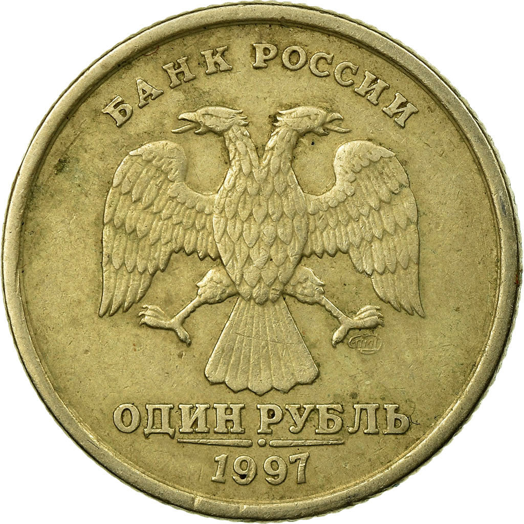 Moeda, Rússia, Rouble, 1997, Saint-Petersburg, VF(30-35), Cobre-Níquel-Zinco