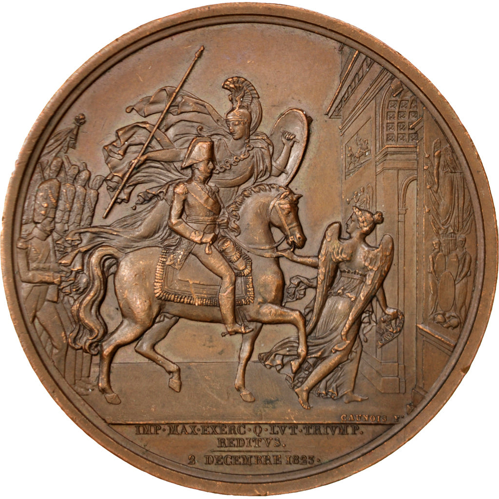 FRANCE, Politics, Society, War, Louis XVIII, Medal, AU(55-58), Caunois, Bronze,.
