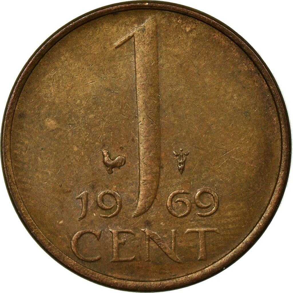 Moneta, Paesi Bassi, Juliana, Cent, 1969, MB+, Bronzo, KM:180