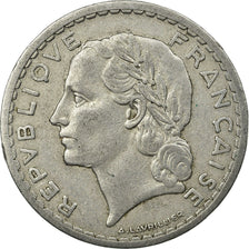 Moneta, Francia, Lavrillier, 5 Francs, 1945, Beaumont - Le Roger, MB, Alluminio