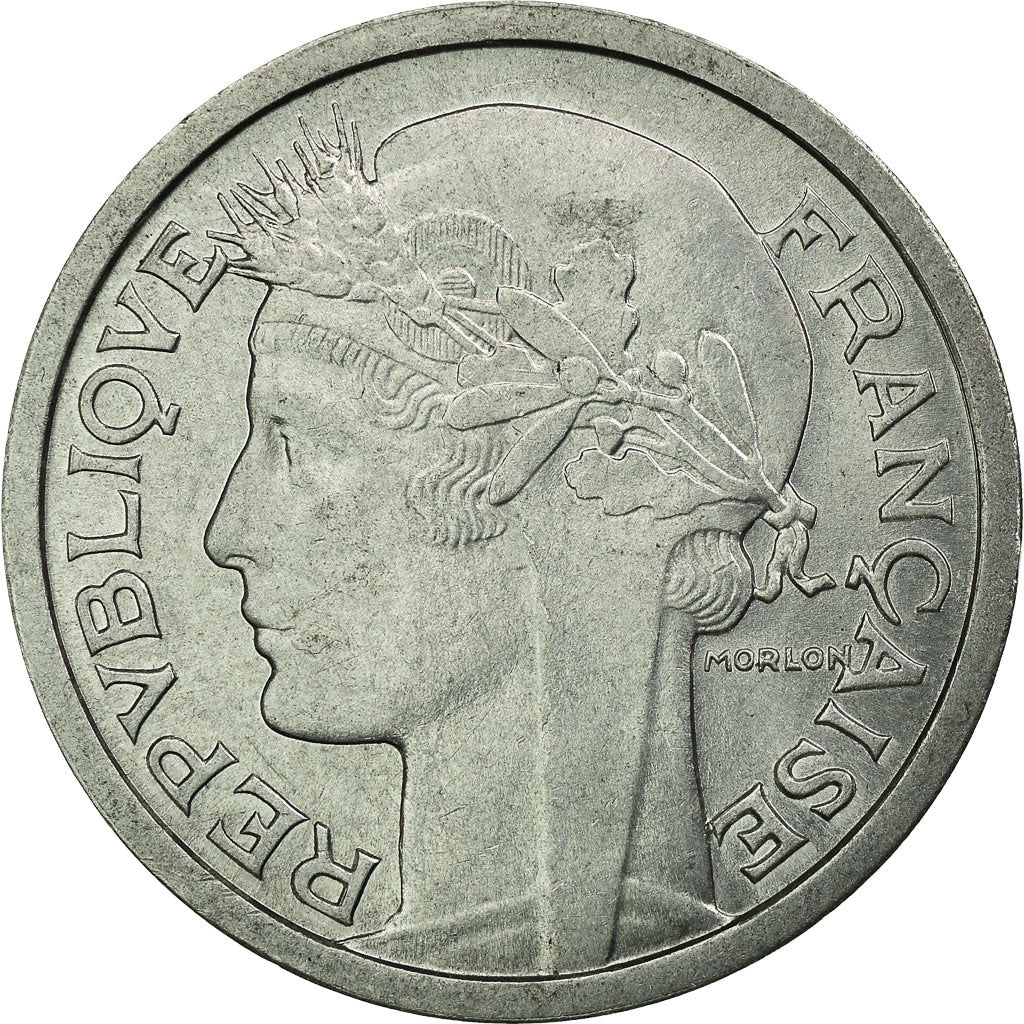 Münze, Frankreich, Morlon, Franc, 1947, Paris, SS+, Aluminium, KM:885a.1