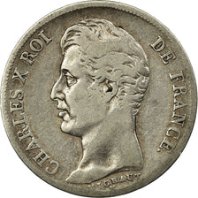 Coin, France, Charles X, Franc, 1830, Paris, VF(20-25), Silver, KM:724.1