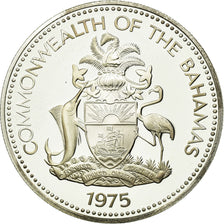 Coin, Bahamas, Elizabeth II, 2 Dollars, 1975, Franklin Mint, U.S.A., MS(60-62)