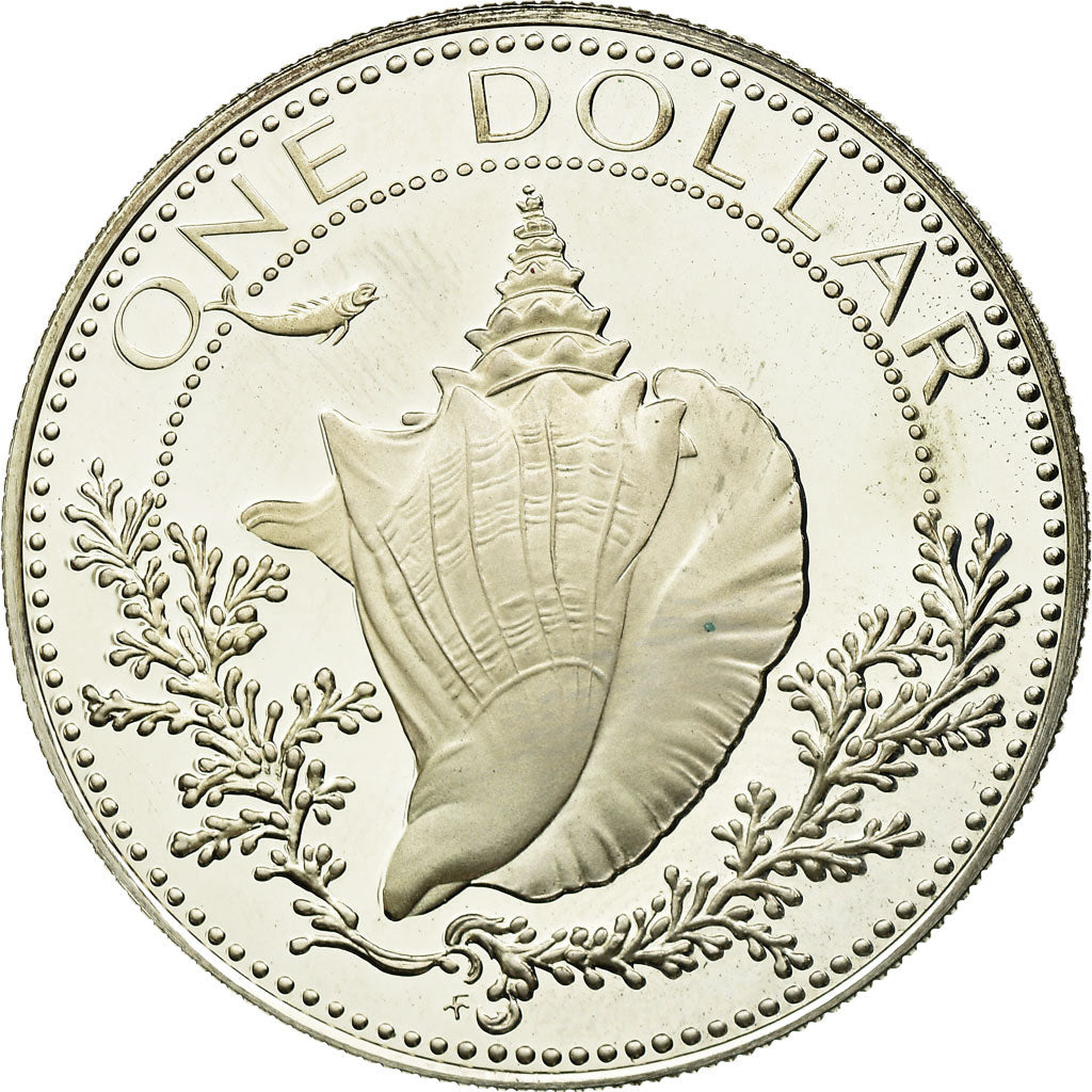 Coin, Bahamas, Elizabeth II, Dollar, 1975, Franklin Mint, U.S.A., MS(60-62)