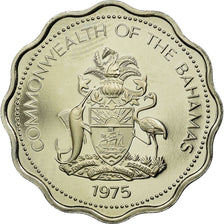 Coin, Bahamas, Elizabeth II, 10 Cents, 1975, Franklin Mint, U.S.A., MS(60-62)