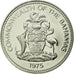 Monnaie, Bahamas, Elizabeth II, 25 Cents, 1975, Franklin Mint, U.S.A., FDC