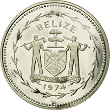 Coin, Belize, 25 Cents, 1974, Franklin Mint, AU(55-58), Silver, KM:41a