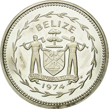 Coin, Belize, 50 Cents, 1974, Franklin Mint, AU(55-58), Silver, KM:42a